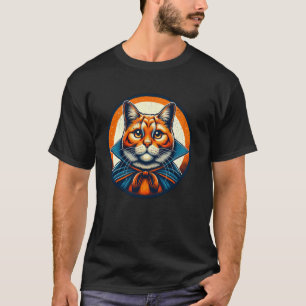 Halloween-Katze im Vampir-Kostüm T-Shirt