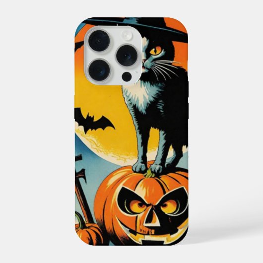 Halloween-Katze iPhone Hülle (Rückseite)