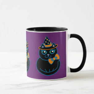 Halloween-Katze-Kaffeetasse Tasse