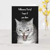 Halloween-Katze Karte (Gelbe Blume)