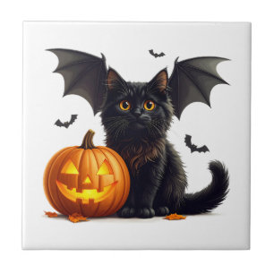 Halloween-Katze-Küchenfliese Fliese