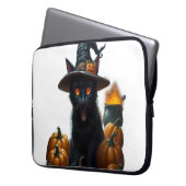 Halloween-Katze  Laptopschutzhülle (Vorderseite Links)
