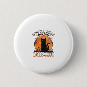 Halloween-Katze Meow-Some Vintage-Engravingsdesign Button