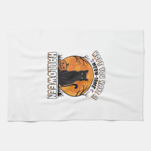 Halloween-Katze Meow-Some Vintage-Stichdesign_1 Geschirrtuch