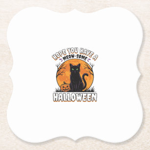 Halloween-Katze Meow-Some Vintage-Stichdesign_1 Untersetzer