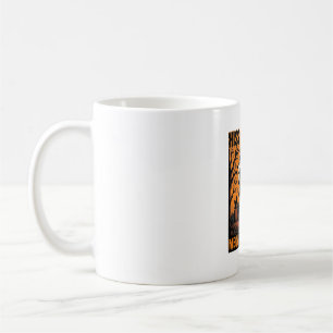 Halloween-Katze Miauw Gruseliges Vintage-Hexenhaus Kaffeetasse