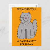 Halloween-Katze mit Fanggeräten Postkarte (Vorne/Hinten)