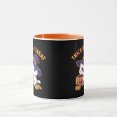 Halloween-Katze mit Jack O' Lantern Pumpkin Tasse (Zentrum)
