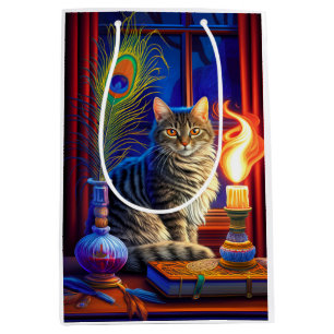 Halloween-Katze Mittlere Geschenktüte