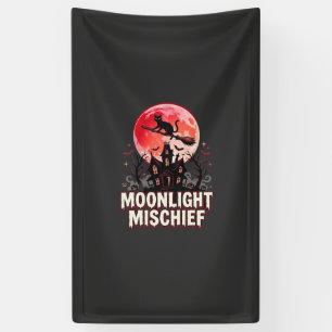Halloween-Katze Mondlicht Unfug Banner