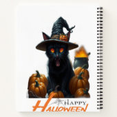 Halloween-Katze  Notizblock (Rückseite)