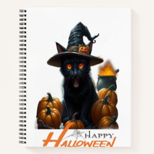 Halloween-Katze Notizblock