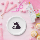 Halloween-Katze Pappteller (Party)