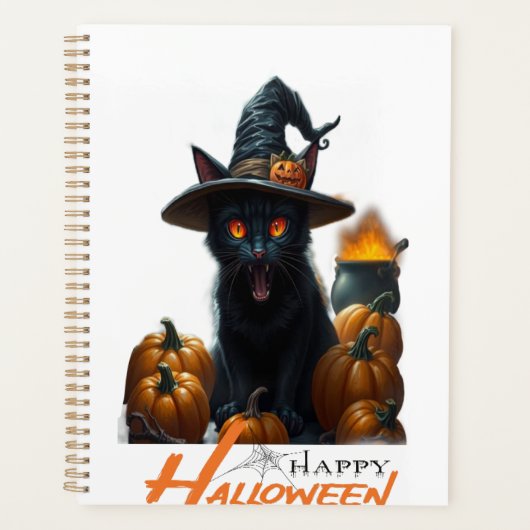 Halloween-Katze Planer (Vorderseite)