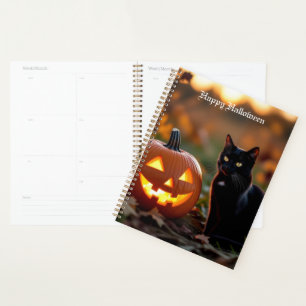 Halloween. Katze Planer
