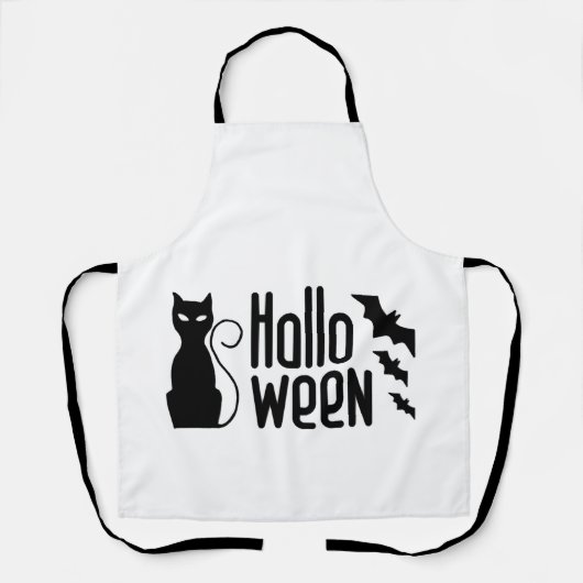 Halloween-Katze Schürze (Vorderseite)