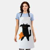 Halloween-Katze Schürze (Getragen)