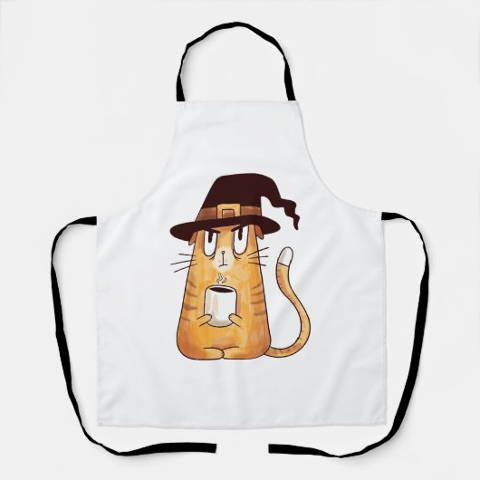 Halloween-Katze Schürze (Vorderseite)