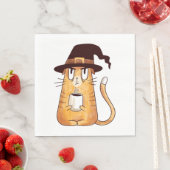 Halloween-Katze Serviette (Beispiel)