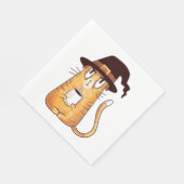 Halloween-Katze Serviette (Ecke)