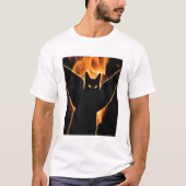 Halloween-Katze T-Shirt (Vorderseite)