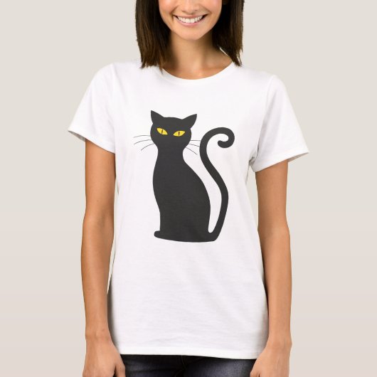 Halloween-Katze T-Shirt (Vorderseite)