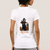 Halloween-Katze T-Shirt (Rückseite)