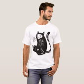 Halloween-Katze T-Shirt (Vorne ganz)