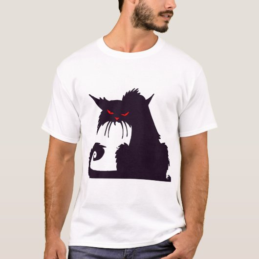 Halloween-Katze T-Shirt (Vorderseite)
