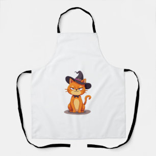 Halloween-Katze T-Shirt Kätzchen Jack O Lantern Ka Schürze