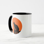 Halloween-Katze Tasse (Vorderseite Links)