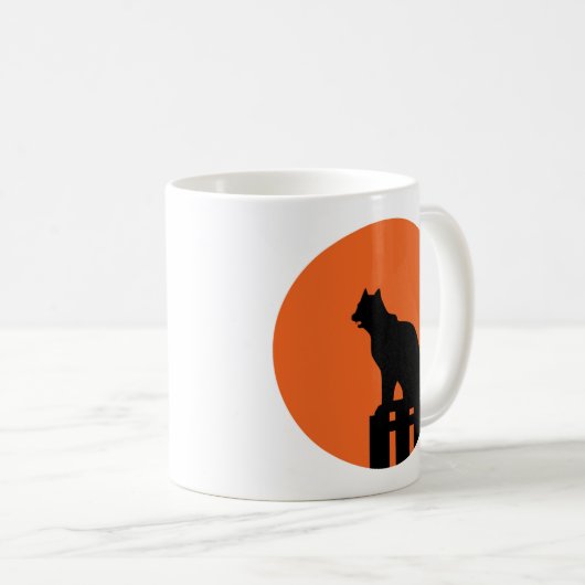 Halloween-Katze Tasse (VorderseiteRechts)