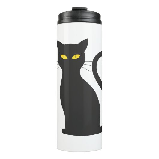 Halloween-Katze Thermosbecher (Vorderseite)