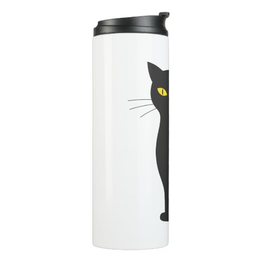 Halloween-Katze Thermosbecher (Nach links gedreht)