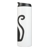 Halloween-Katze Thermosbecher (Nach rechts gedreht)