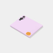 Halloween-Katze und Kürbis Post-it Klebezettel (angewinkelt)