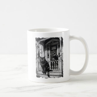 Halloween Katze und Rabe! Kaffeetasse