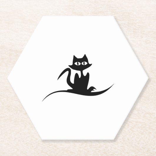 Halloween-Katze Untersetzer (Vorderseite)