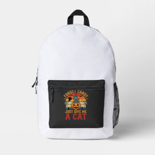 Halloween-Katze vergisst Süßigkeiten und gibt mir  Bedruckter Rucksack
