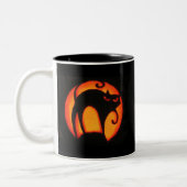 Halloween-Katze Zweifarbige Tasse (Links)