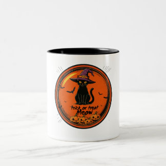 Halloween-Katze Zweifarbige Tasse