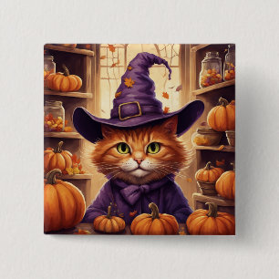 Halloween-Katzen-Button Button