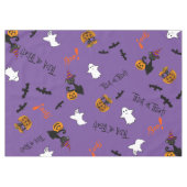 Halloween Katzen, Fledermäuse und Gespenster Cotto Tischdecke (Vorderseite (Horizontal))