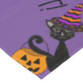 Halloween Katzen, Fledermäuse und Gespenster Cotto Tischdecke (Schrägansicht)
