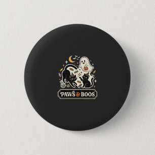 Halloween Katzen Geist Magie Button