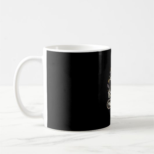 Halloween Katzen Geist Magie Kaffeetasse (Links)