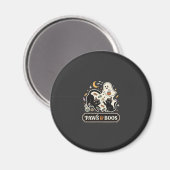 Halloween Katzen Geist Magie Magnet (Vorderseite/Rückseite)