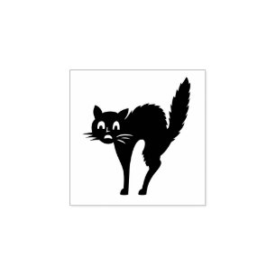 Halloween-Katzen-Gewohnheit Gummistempel