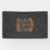 Halloween-Katzen-Hexen-Vibes Banner (Horizontal)