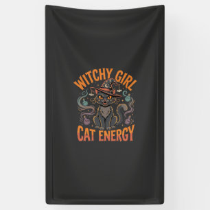 Halloween-Katzen-Hexen-Vibes Banner